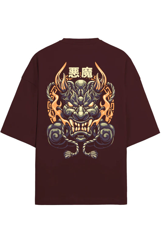 Flame Mask Oversized T-Shirt