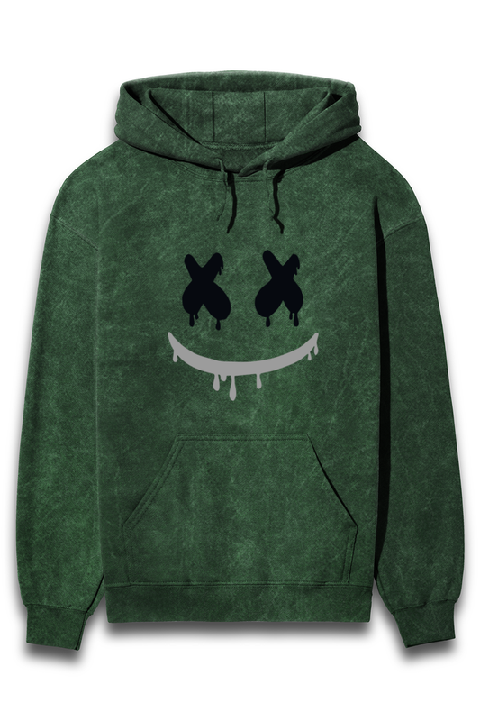 Smile Acid Wash Hoodie